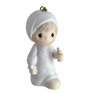 Vintage 1983 Precious Moments Ornament | Jesus Is The Light | Dove Mark E-0537